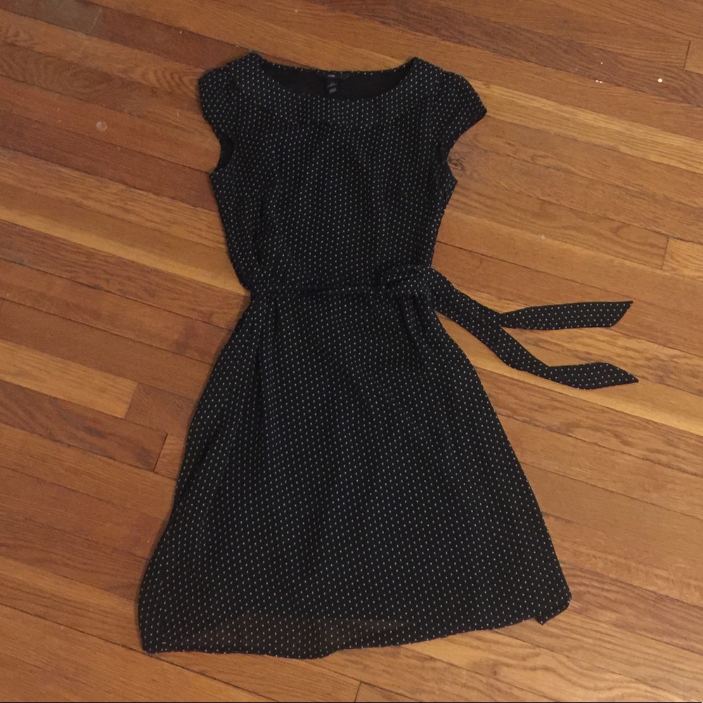 H&M Black Polka Dot Mini Dress